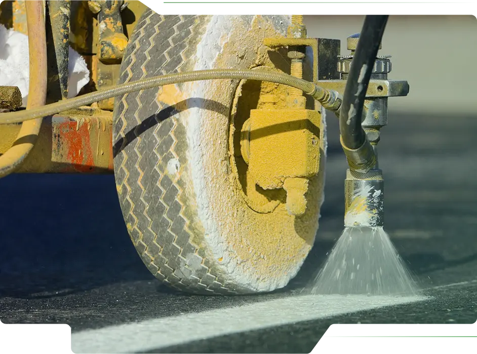 Worker laying pavement stones